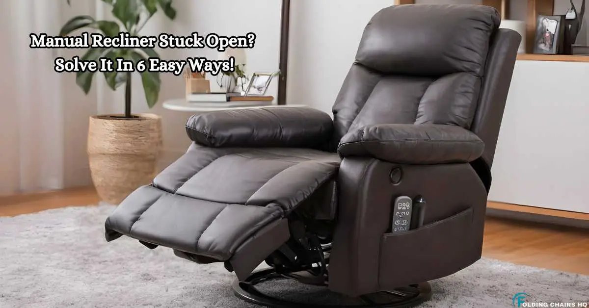 Manual recliner stuck in open position